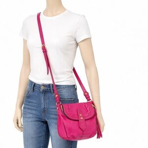 orYANY Pink / Fuchsia Leather Crossbody Bag
